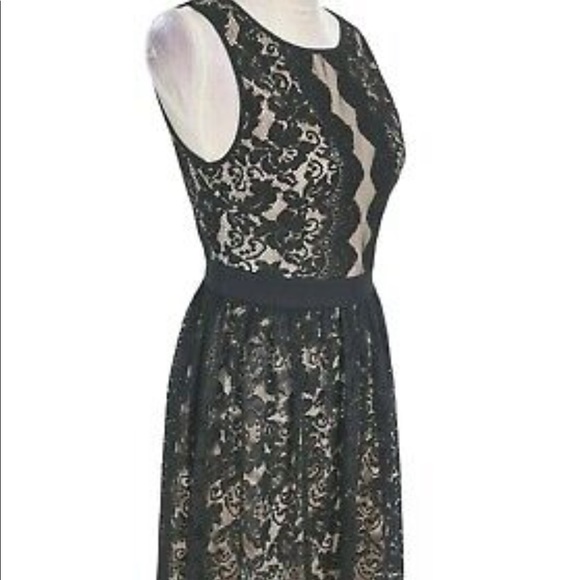 London Style Black Lace Fit & Flare Dress - Picture 8 of 8